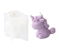 JS MOLD 3D Unicorn Candle Silicone Mould Animal Casting Mould for Handmade Gift, DIY Craft Decoration