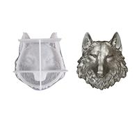 JS MOLD 3D Wolf Head, Lion Head Wall Decoration Resin Silicone Moulds Large Animal Casting Mould Animal Resin Moulds Silicone Wall Decorations Resin Mould for Wall Hanging, DIY Crafts (Wolf Head)
