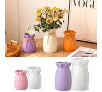 JS MOLD Bag Mould Vase Silicone Mould Set, 2 Sizes, Reusable Non-Stick Casting Mould, for Plaster, Resin & Concrete, Ins Style DIY Flower Vase, Home Decoration & Gift Idea