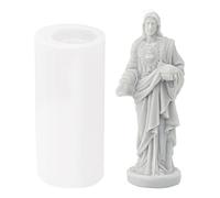 JS MOLD Candle Mould 3D Jesus Statue Silicone Mould DIY Silicone Mould Candle Mould Silicone Candle Mould for Pouring Craft Ornaments Scented Candle (16.5 x 7.5 cm)