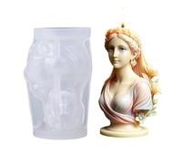 JS MOLD Candle Mould Goddess Bust 3D Silicone DIY Aroma Candles Plaster Mould Resin Mould Luxury Living Decoration Valentine's Day Wedding Gift Romantic Craft Soap Mould Wax Casting Mould