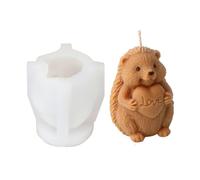 JS MOLD Hedgehog Candle Mould, 3D Cute Hedgehog Silicone Mould, Resin Mould, 3D Hedgehog Candle Mould, Animal Mould, Silicone Candle Mould, for Candles, Plaster, Clay, Crafts (ZHF10010)