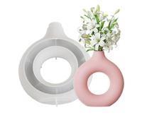 JS MOLD Pack of 3 Circle Vase Silicone Moulds Epoxy Resin Moulds, DIY Vases Resin Moulds, Vase Casting Moulds, Epoxy Resin Moulds, for Making Vases, Pen Holders, Candle Holders (02#)
