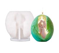 JS MOLD Pair of Candle Mould with Wings 3D Body Candle Mould Romantic DIY Silicone Casting Mould for Valentine's Day Gifts, Handmade Ornaments Scented Candle Home Decor