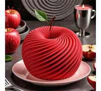 JS MOLD Silicone Cake Mould, 3D Apple Moulds, Silicone Mould, 3.5 Inch Spiral Mousse Cake Silicone Mould, Candle Moulds for Casting, for Chocolate Balls, Cake, Jelly, Pudding, Dome Mousse