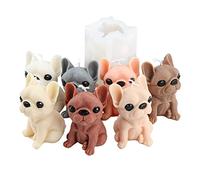 JS MOLD Silicone Mold, 3D French Bulldog Design, for Chocolate, Fondant, Cake Decoration, Soap, Candle