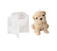 JS MOLD Silicone Mould Animals 3D, Golden Retriever Shar Pei Mould Silicone Soap Mould, Dog Candle Silicone Mould, Animal Casting Moulds Silicone for Cakes, Soaps, Fondant Cake Decoration (Shar Pei 5)