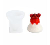 JS MOLD Silicone Mould Candle Christmas, 3D Christmas Candle Mould, DIY Silicone Candles Casting Mould, Silicone Mould, Christmas Candles for DIY Christmas Decoration (Bell)