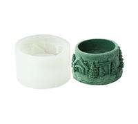 JS MOLD Silicone Mould Candle Holder Christmas, Christmas Casting Mould Candle Holder, DIY Candle Holder Epoxy Resin Moulds for Homemade Christmas Crafts Candle Gifts (02#)