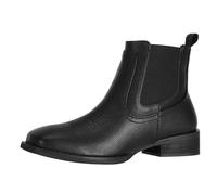 J's.o.l.e Ankle Cowboy Boots for Men Square Toe Chelsea, Black, UK 6