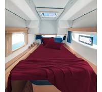 JS Sanders Collection 100% Egyptian Cotton Universal V Berth 4 Piece The Best Boat V Berth Bedding Fits mattresses up to 8” Depth Sheet Set - 600 TC Burgundy