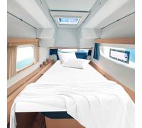 JS Sanders Collection 100% Egyptian Cotton Universal V Berth The Best Boat V Berth Bedding Fits mattresses up to 8” Depth Sheet Set - 600 TC White