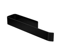 JS Self Adhesive Hand Towel Holder Towel Rail Black Towel Ring for Bathroom Kitchen Stick on Wall No Drilling