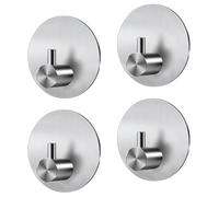 JS Self Adhesive Hooks 4 Pack Extra Sticky Stainless Steel Rustproof