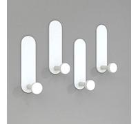 JS Self Adhesive Hooks Sticky Hooks Extra Strong Stick on Wall Over Door for Hanging Clothes Coat Robe Bath Towel in Bathroom Shower Kitchen