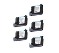 JS12 Ink Cartridge 12.7mm Quick Dry Eco Solvent | Also compatible with JS12M, 2588, 2588+, 2588+M, JS10; 42ML, 9.6V-10.8V, 600DPI(JS12--Black--5pcs)