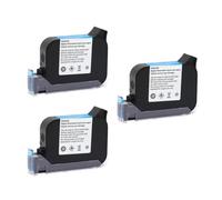 JS12 Ink Cartridge 12.7mm Quick Dry Eco Solvent | Also compatible with JS12M, 2588, 2588+, 2588+M, JS10; 42ML, 9.6V-10.8V, 600DPI(JS12--Black--3pcs)
