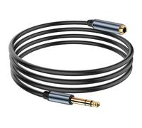 JSADZKJ 1/4 Extension Cable 6.35mm Male to Female Audio Cable 6.35mm 1/4" inch TRS Stereo Audio Cable for Home Audio, Amplifiers, Home Theater Devices, or Mixing Console 5.9FT