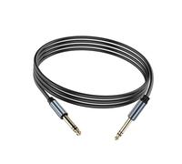 JSADZKJ 1/4 Inch TRS Instrument Cable Straight 6.35mm TRS Stereo Audio Cable 1/4 Inch Gold Plated Male to Male Stereo Jack Cable for Guitar Home Theater Speaker and Amplifier 5.9FT