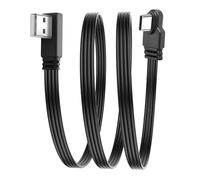 JSADZKJ 90 Degree USB to USB C Adapter Cable1ft Flat Type C to USB 2.0 Charger Cable USB A Male to Right Angle USB Type C Male Connector Adapter Charge and Data Sync 50CM/1.64FT