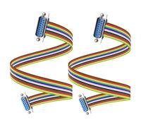 JSADZKJ DB15 RS232 Serial Extension Cable Male to Female D-SUB 15-Pin Connecter Straight Through Cord 1.6FT DB15 Serial Cable for Computers Printers Scanners 2Pcs (Male to Female)