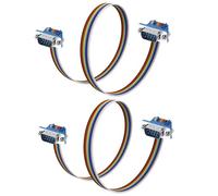 JSADZKJ DB9 Serial Extension Cable 1.6FT/50CM Male to Male Straight Through Serial Cable for PC Modem PDA