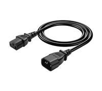 JSADZKJ IEC 320 C13 to C14 Power Adapter, C14 Male to C13 Female PDU UPS Power Supply Extension Cord, 10A 125V, Black, 1.5M/4.9FT, for PC LED HDTV Monitor Scanner