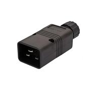 JSADZKJ IEC 320 C20 Adapter Connector Male Plug Power Supply Mounting Socket 16A 250V AC DIY Removable