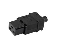 JSADZKJ IEC320 C19 AC Power Adapter 16A/250V IEC C19 Female 3 Pins Terminals Inline Adapter Power Socket Connectors IEC Connector Assembly Adapter Rewirable PDU PSU UPS Power Connector