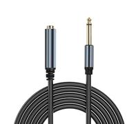 JSADZKJ Instrument Cable 6.35mm Mono Audio Cord Adapter 1/4 Inch TS Male to Female Jack Audio Adapter Cable Gold Plated 6.35mm Mono Jack 1/4 Inch TS Cable for Speaker Amplifier Microphone Mixer 5.9FT