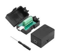 JSADZKJ Mini USB Terminal Block Adapter,USB Mini Male/Female to 5-Pin Terminal Block Adapter,Screw Terminal Mini-5-Pin Connector,Suitable for DIY Electronics Projects and Cable Repair