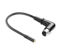 JSADZKJ Right Angle XLR Female to 3.5mm Female Adapter Cable 90 Degree xlr to 1/8 TS Microphone Cable,XLR to 3.5mm Cable (Mono Only) for Microphone,Amplifier,Mixing Console-11.8in (XLR Female)