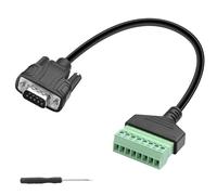 JSADZKJ RS232 DB9 to 8-Pin Terminal Extension Cable,DB9 Male to 8-Pin Solderless Terminal Screw Cable Db9 to Pluggable 8-Pin Solderless Terminal Monitor Cable-30cm