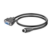 JSADZKJ RS232 DB9 to Mini-DIN 8-Pin Serial Cable - Male Screw Terminal Adapter for Microphone, Scanner, Printer - 3.28ft/1M