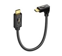 JSADZKJ USB 4 C Cable 90 Degree USB C to USB C Cable PD 240W Fast Charging Cord Down Angle USB Type C Cable Support 40Gbps Data Transfer 8K@60Hz for Phone Laptop 0.3M