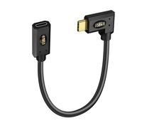 JSADZKJ USB 4 Cable Type C USB 4.0 Male to 90 Degree Female Cable 240W PD Fast Charging 40Gbps Data Transfer 8K@60Hz HD Video Output USB Type C Charger Cable for Phone laptop and more 30CM