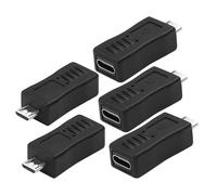 JSADZKJ USB-C to Micro USB Adapter USB-C Female to Micro USB Male Converter USB-C Socket to Micro 5-Pin Plug Connection Adapter,Supports Camera Phone PC Charging Transfer 5pcs