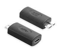 JSADZKJ USB Micro B to USB C Hard Drive Adapter Micro B 3.0 Male to USB C Female Adapter 5Gbps USB Type-C to Micro B Hard Drive Data Transfer Adapter for Hard Drives,Cameras,Laptops (2pcs)