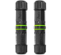 JSADZKJ Waterproof Cable Connector 4 Pin IP68 Outdoor Cable Waterproof Coupler, Support 3.5-10mm Wire Diameter for Outdoor Billboard,Tunnel Light,Street Light 2 Pcs (4PIN)