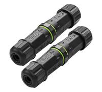 JSADZKJ Waterproof Electrical Cable Connector 2 Pin IP68 Outdoor Cable Waterproof Coupler Support to 3.5-10mm Wire Diameter for outdoor billboards, tunnel lights, street lights 2 Pcs (2PIN)