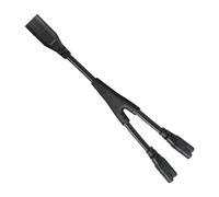 JSADZKJ Y Split Power Cord IEC320 C8 to 2XC7 Y Splitter Power Cord C8 Male to Dual C7 Female Figure 8 Extension Power Cord 1 in 2 Out AC Power Splitter Cord IEC C7 to C8 Power Cable 30CM