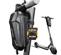 JSAHAH WILD MAN E-bike Bike Handlebar Bag 3L Scooter Handlebar Bag Waterproof Universal Electric Scooter Front Bag 11.4 * 5.9 * 4.7inch Black