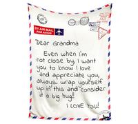 JSASYYEUJG Best Gifts for Mom for Birthday, Mothers Day, Christmas, Super Soft, Warm & Comfy Dear Mom Throw Blanket Gift from Daughter Son, 70 x 55