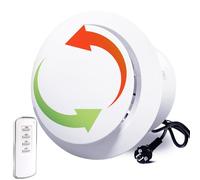 JSATFUL Bathroom Fan Diameter 150 mm, 2 Directions Reversible Strong Air Flow 310 m³/h Silent Bathroom Fan, Extractor Extractor for Bathroom, Kitchen, Toilet, Garage with Remote Control
