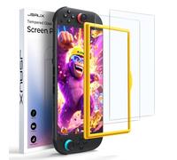 JSAUX 2-Pack Anti-Glare Screen Protector for Nintendo Switch 2, Matte Glass Protector 9H Hardness Easy to Install with Guiding Frame Scratch Resistant Tempered Glass