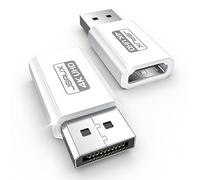 JSAUX 2 Pack DisplayPort to HDMI Adapter 4K@30Hz/2K@60Hz/1080P@120Hz DP to HDMI Converter, Dual Monitor, Plug & Play, Compatible with PC Laptop Monitor TV, for Dell HP Lenovo AMD NVIDIA-White