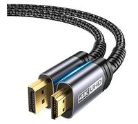 JSAUX 4K DisplayPort to HDMI Cable 3M, UHD 2K@120Hz,4K@30 Gold-Plated Unidirectional DP(Male) to HDMI(Male) Lead with Audio and Video Compatible with Monitors/Projector/HDTV, Lenovo, Dell, HP -Grey