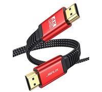 JSAUX 4K HDMI Cable, 1M Flat HDMI 2.0 Cable Ultral High Speed 18Gbps Lead Cord Support 3D, Video 4K@60Hz, UHD 2160P, HD 1080P, Ethernet Compatible with Fire TV, Apple TV, Xbox PS4 PS3 PC - Red