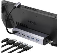 JSAUX 6-in-1 Docking Station Compatible with Steam Deck/ROG Ally/Steam Deck OLE