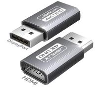 JSAUX DisplayPort to HDMI Adapter 2 Pack, 4K@30Hz/2K@60Hz/1080P@120Hz DP to HDMI Converter, Dual Monitor, Plug & Play, Compatible with PC Laptop Monitor TV, for Dell HP Lenovo AMD NVIDIA